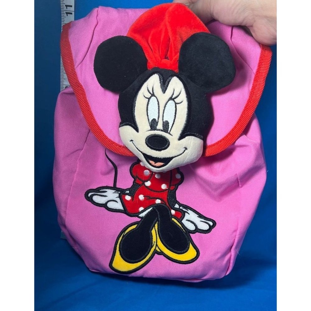 Disney Minnie Mouse Backpack Toddler Pink Plush Head Kids Girls Mini Bag NWT